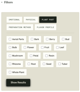 The Discovery page, where you choose how you're feeling